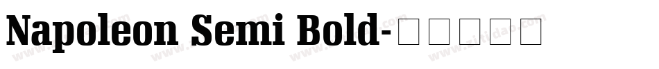 Napoleon Semi Bold字体转换